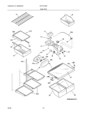 SHELVES Diagram and Parts List for GLRT218WDB2  Frigidaire Refrigerator