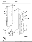FREEZER DOOR Diagram and Parts List for FRS23ZTJW1  Frigidaire Refrigerator