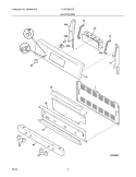 BACKGUARD Diagram and Parts List for PLGF389CCE  Frigidaire Range