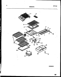 SHELVES AND SUPPORTS Diagram and Parts List for 95-1971-00-00  Tappan Refrigerator