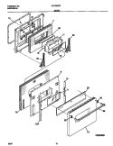 DOOR Diagram and Parts List for FEF450WFDA  Frigidaire Range