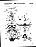 MOTOR PUMP PARTS Diagram and Parts List for SU180MXRD3  Frigidaire Dishwasher