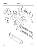BACKGUARD Diagram and Parts List for GSE3WZCBB  Frigidaire Range