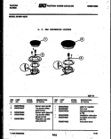 BURNER PARTS Diagram and Parts List for 30-3991-00-02  Tappan Range