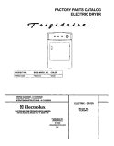 COVER Diagram and Parts List for FER341AS0  Frigidaire Dryer