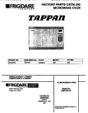 COVER Diagram and Parts List for TMS134T1G  Tappan Microwave
