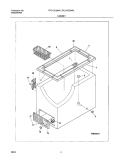 CABINET Diagram and Parts List for FFC13C3AW1  Frigidaire Freezer