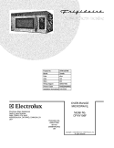 COVER Diagram and Parts List for CFMV156FMA  Frigidaire Microwave