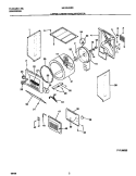 UPPER CABINET / DRUM / HEATER Diagram and Parts List for MLXG42RED3  Frigidaire Washer Dryer Combo
