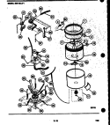 TUBS, WATER VALVE AND LID SWITCH Diagram and Parts List for SM115LXD1  Frigidaire Washer