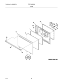 DOOR Diagram and Parts List for FFEF3000MWA  Frigidaire Range