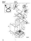 CABINET / TOP Diagram and Parts List for FWS223RFS0  Frigidaire Washer