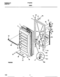 DOOR Diagram and Parts List for FFU20F9CW1  Frigidaire Freezer