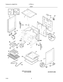 BODY Diagram and Parts List for LFEF3011LWB  Frigidaire Range