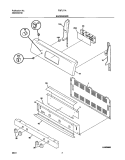BACKGUARD Diagram and Parts List for FGFL77ABB  Frigidaire Range