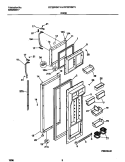 DOOR Diagram and Parts List for FRT22RGCW4  Frigidaire Refrigerator