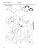 CABINET/TOP Diagram and Parts List for FCCW2000LS0  Frigidaire Washer