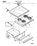 TOP / DRAWER Diagram and Parts List for FEF368CCSA  Frigidaire Range