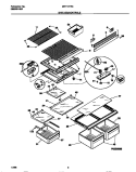 SHELVES / CONTROLS Diagram and Parts List for MRT18TRED2  Frigidaire Refrigerator