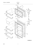 DOOR Diagram and Parts List for CRTE187AS2  Crosley Refrigerator