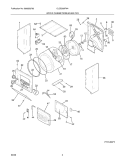 UPPER CABINET/DRUM HEATER Diagram and Parts List for CLCE500FW4  Crosley Washer Dryer Combo