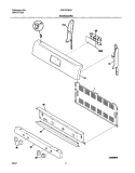 BACKGUARD Diagram and Parts List for FGF337BCA  Frigidaire Range