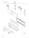 BACKGUARD Diagram and Parts List for FGF366DCD  Frigidaire Range