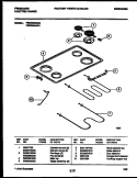 COOKTOP AND BROILER PARTS Diagram and Parts List for FES354BABA  Frigidaire Range