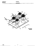 TOP / DRAWER Diagram and Parts List for FED300WCWB  Frigidaire Range