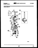 TRANSMISSION PARTS Diagram and Parts List for LCE441LW1  Frigidaire Washer