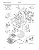 BODY Diagram and Parts List for FEB27S6DSA  Frigidaire Wall Oven