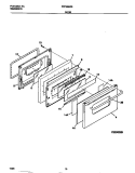 DOOR Diagram and Parts List for FEF389WESB  Frigidaire Range