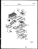 SHELVES AND SUPPORTS Diagram and Parts List for 95-2181-66-00  Tappan Refrigerator