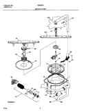 MOTOR AND PUMP Diagram and Parts List for FDB856RJT0  Frigidaire Dishwasher