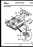 BURNER, MANIFOLD AND GAS CONTROL Diagram and Parts List for 14-3083-08-01  Tappan Cooktop