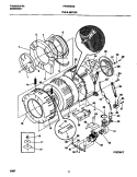 TUB & MOTOR Diagram and Parts List for FWT445GES1  Frigidaire Washer