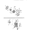 AIR HANDLING PARTS, COMPRESSOR Diagram and Parts List for MH413C1QA  Kelvinator Air Conditioner