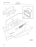 CONTROL PANEL Diagram and Parts List for GLD2160SCQ1  Frigidaire Dishwasher