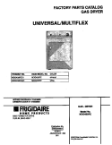 COVER Diagram and Parts List for MDG436REW1  Frigidaire Dryer