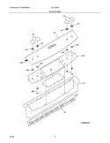 BACKGUARD Diagram and Parts List for GLCS389FSD  Frigidaire Range