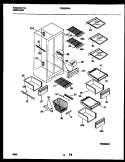SHELVES AND SUPPORTS Diagram and Parts List for FRS22WHAW0  Frigidaire Refrigerator