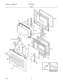 DOOR Diagram and Parts List for E30GF74HPS2  Electrolux Range