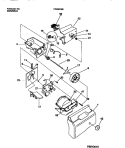 ICE CONTAINER & DISPENSER DRIVE Diagram and Parts List for FRS22VSBD0  Frigidaire Refrigerator