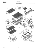 SHELVES / CONTROLS Diagram and Parts List for MRT21GNED0  Frigidaire Refrigerator