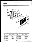 DOOR PARTS Diagram and Parts List for 30-2242-00-01  Tappan Range