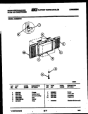 CABINET AND INSTALLATION PARTS Diagram and Parts List for AC088N7B1  Frigidaire Air Conditioner