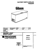 COVER Diagram and Parts List for GFC25M4HW0  Gibson Freezer