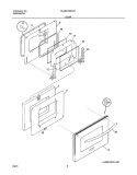 DOOR Diagram and Parts List for PLEB27S8CCC  Frigidaire Wall Oven