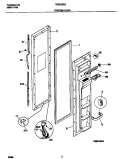 FREEZER DOOR Diagram and Parts List for FRS24ZRGW0  Frigidaire Refrigerator