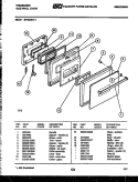 DOOR PARTS Diagram and Parts List for GPG94BL1  Frigidaire Wall Oven